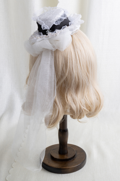 レースハットロリータクリップ