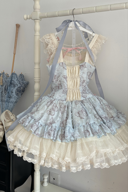 Butterfly Jacquard Sweet Princess Lolita Dress