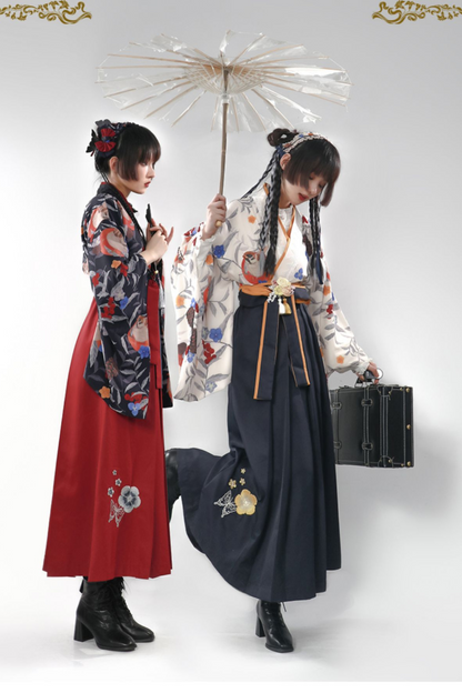 レトロ手毬和装トップス