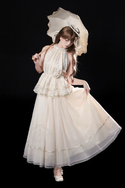 【4月5日予約締切】レトロエレガントインナー+トップス+スカート+アクセサリー