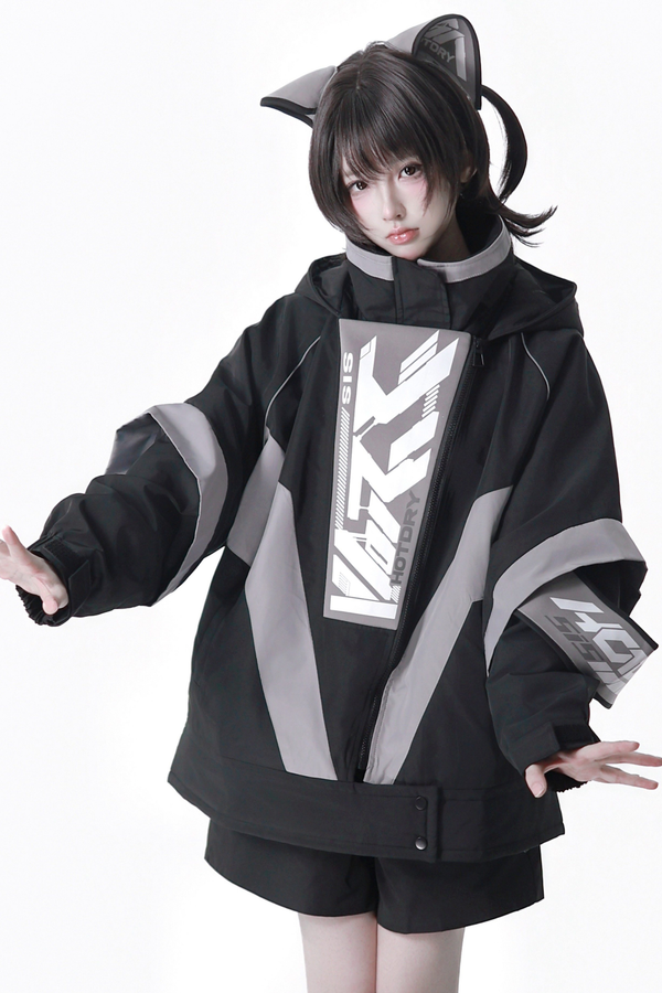 Cyber Loose Jacket + Pants + Leg Warmers + Cat Ear Headband