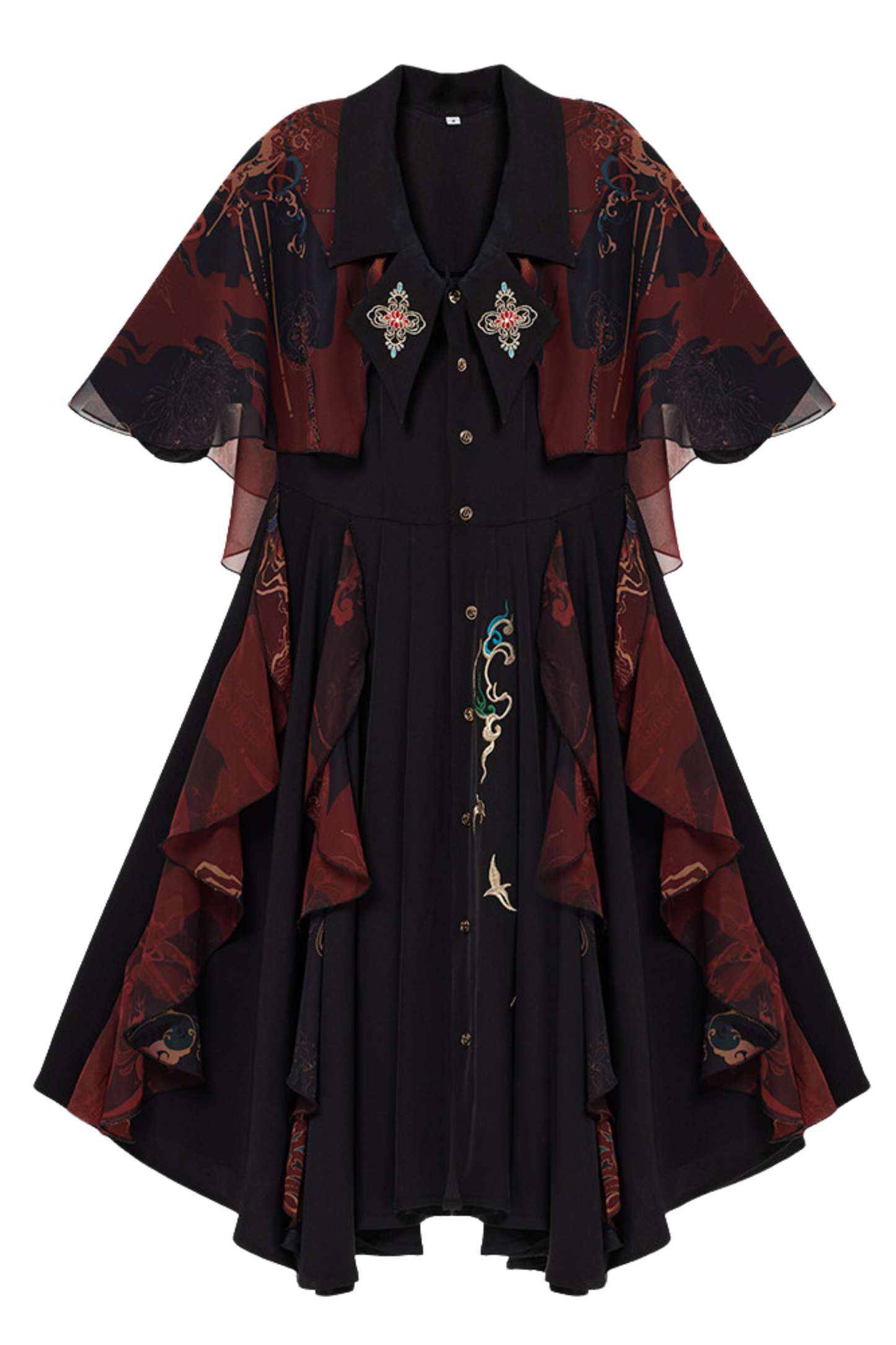 チャイナエンブロイダリードレス+ベルト+ガードル