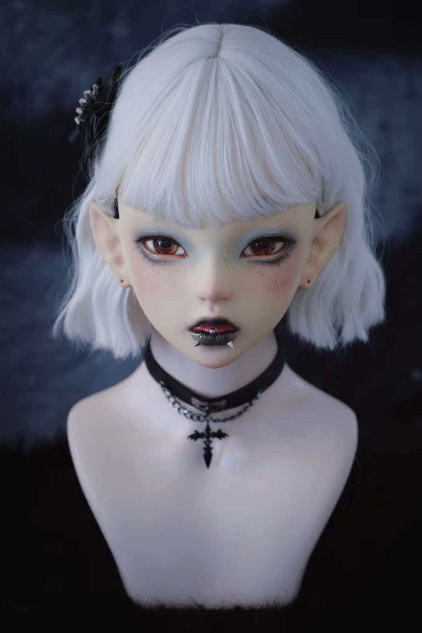 スカルリボンヘアーアクセサリー