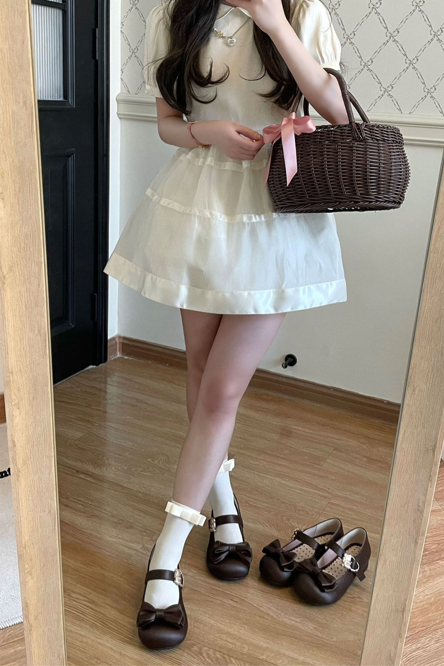 Satin Sheep Puff Shoes