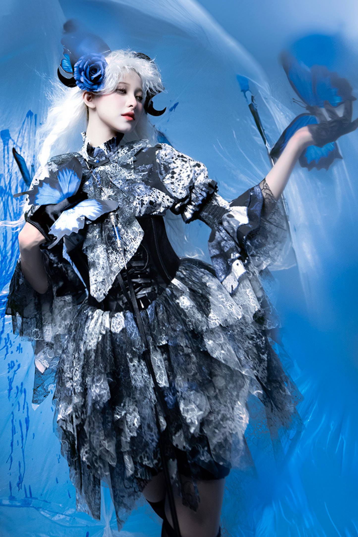 Horror Amusement Park Lace Waist Corset