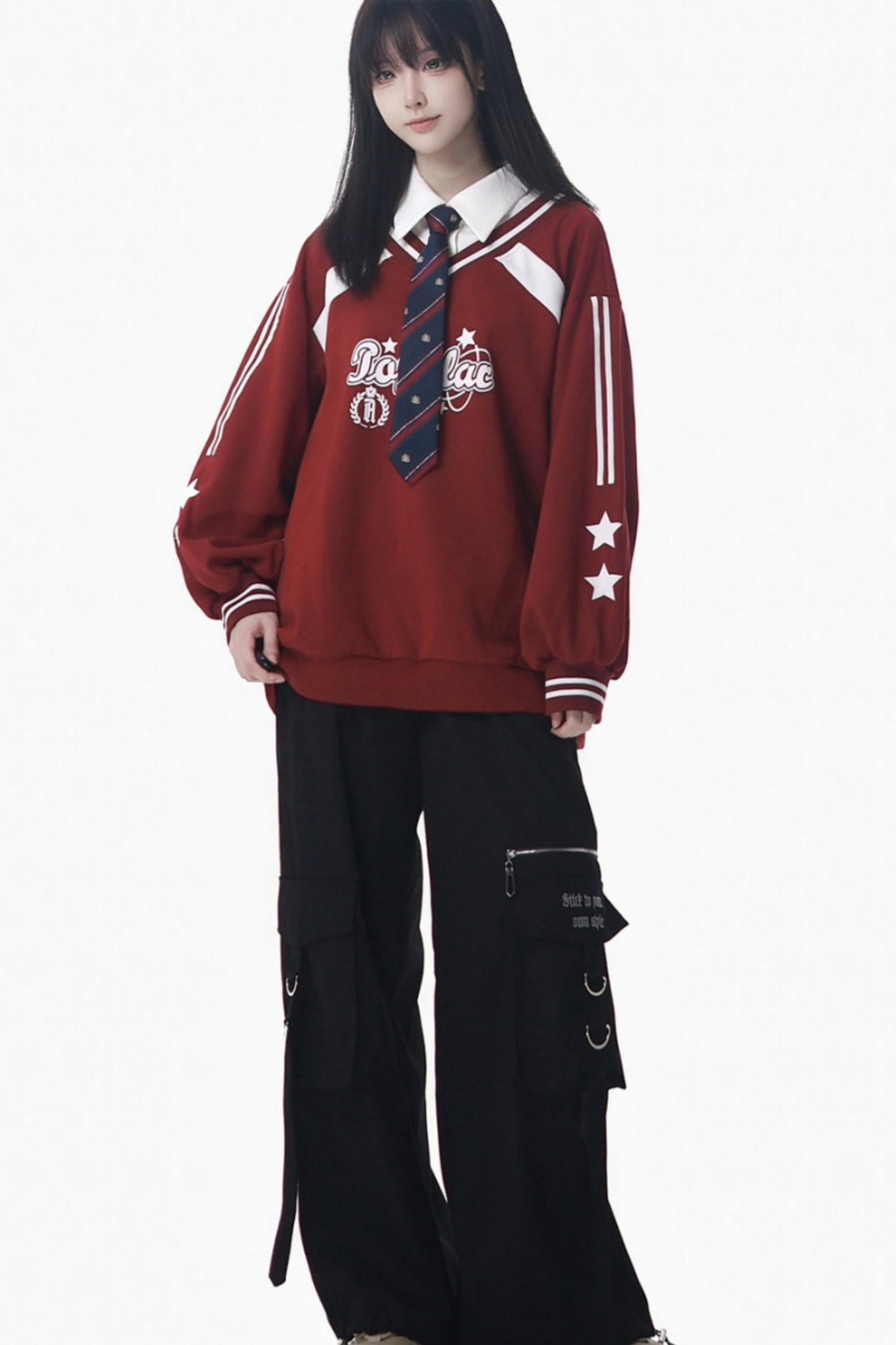 American College Sweatshirt + Tie + Pants + Skirt