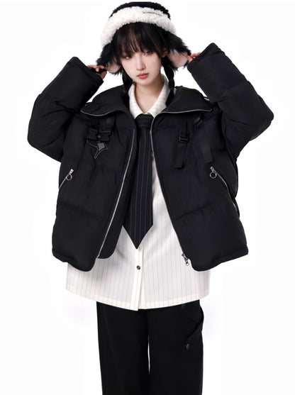 Philosophy Black White College Cotton Jacket Striped Shirt Skirt Design Suit