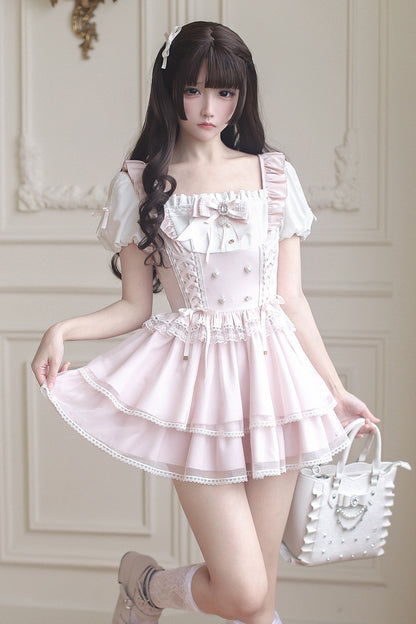 Ecomi Satin-Lagenkleid