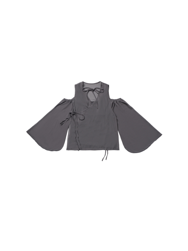 China Off-Shoulder Top + Long Suspender Skirt + Short Skirt