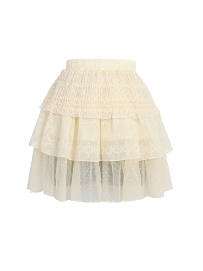 Honey Antique Knit + Flared Skirt