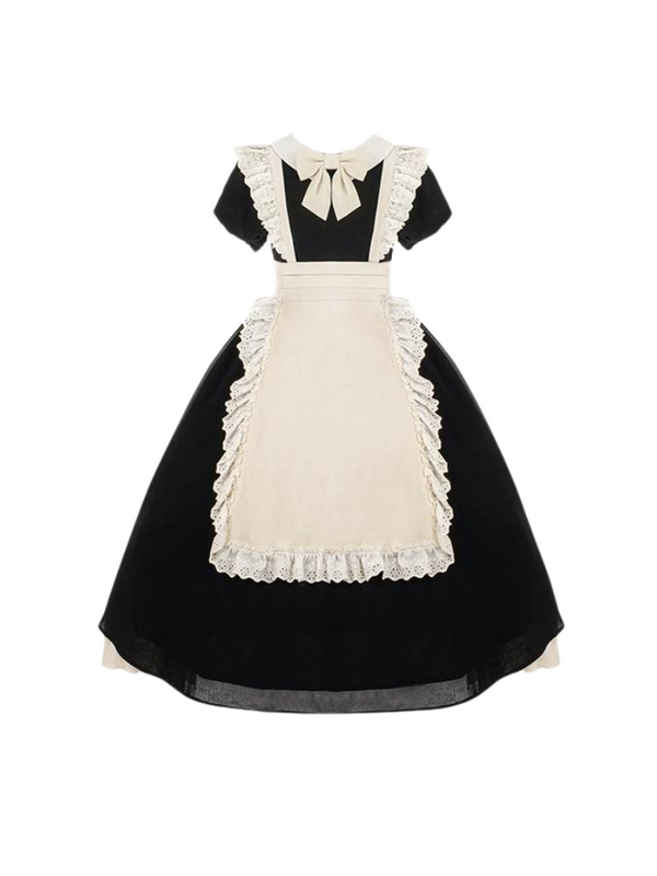 Pleated Lace Maid Dress