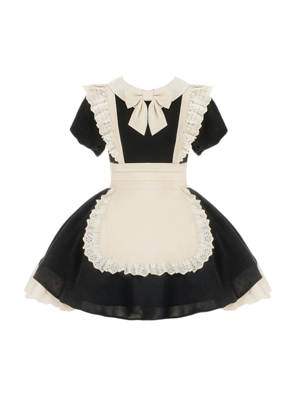 Pleated Lace Maid Dress
