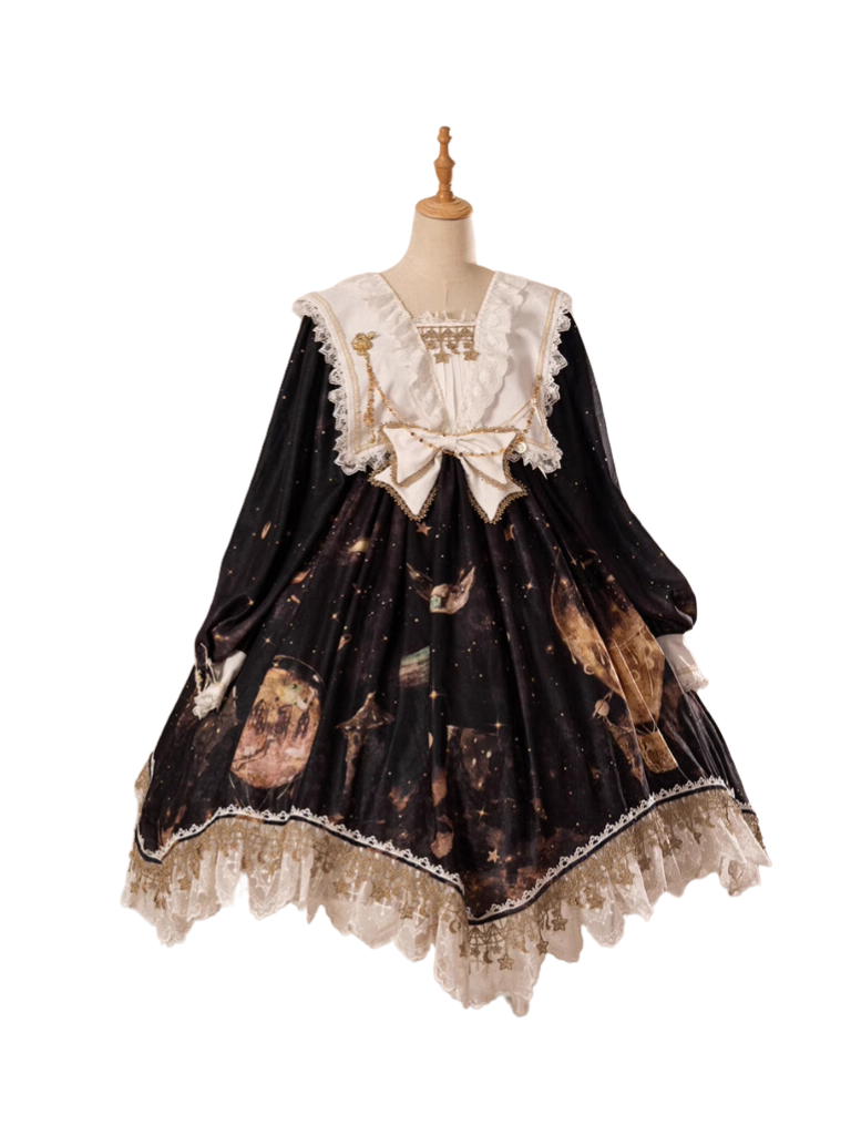 Galaxy Fantasy Thorn Rose Dairy in Lolita Dress