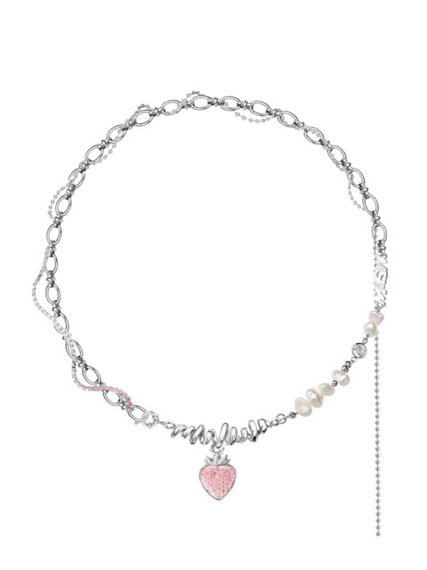 Pink Strawberry Necklace
