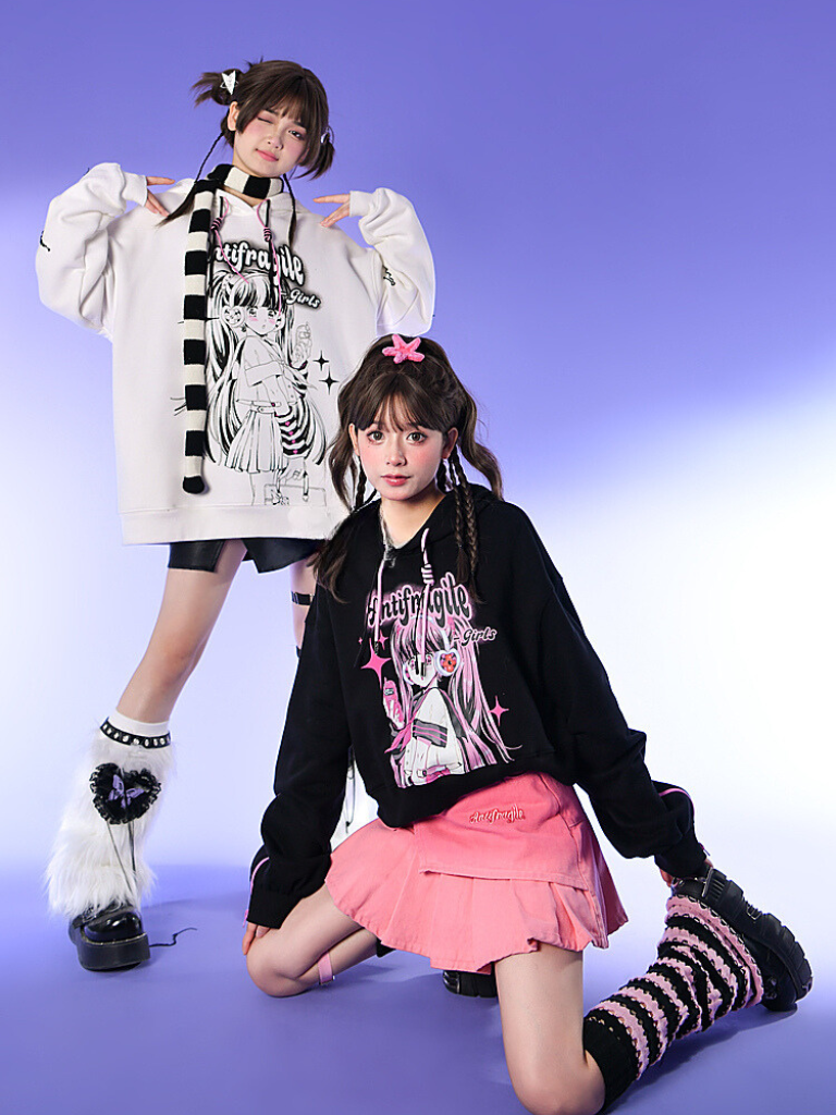 Punk Girl Hooded Hoodie