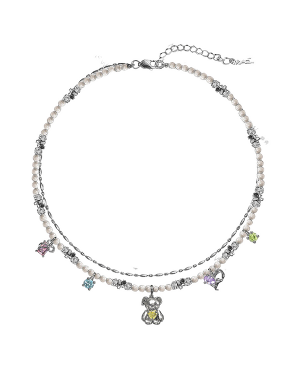 Colorful Pop Bear Necklace