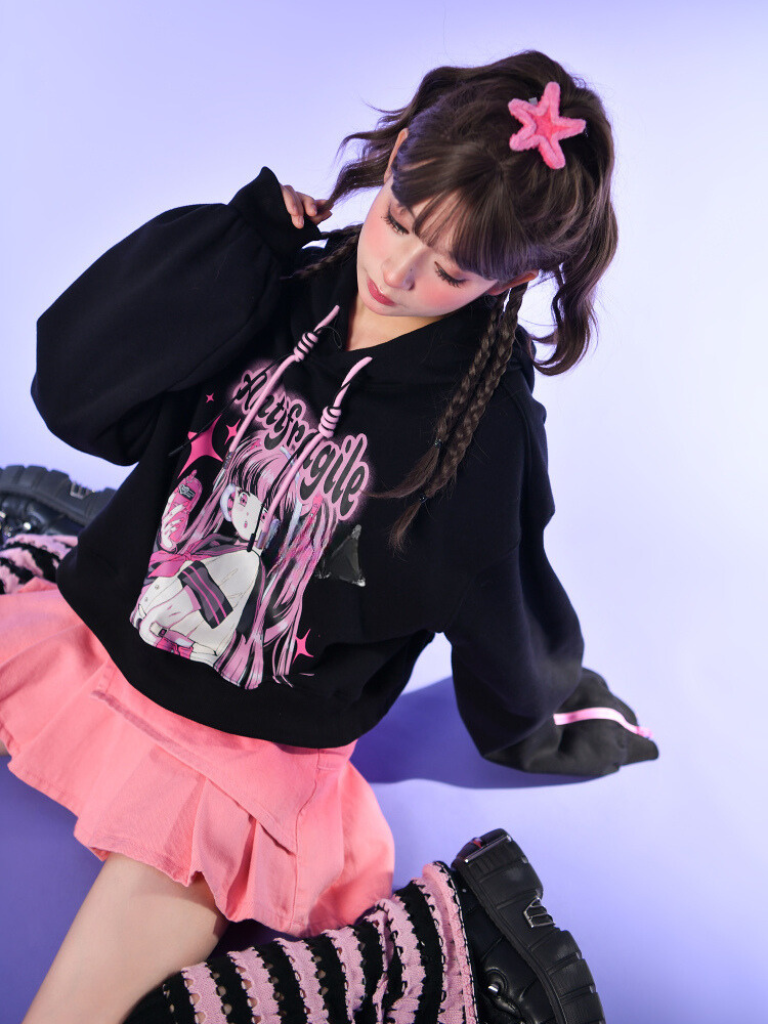 Punk Girl Hooded Hoodie