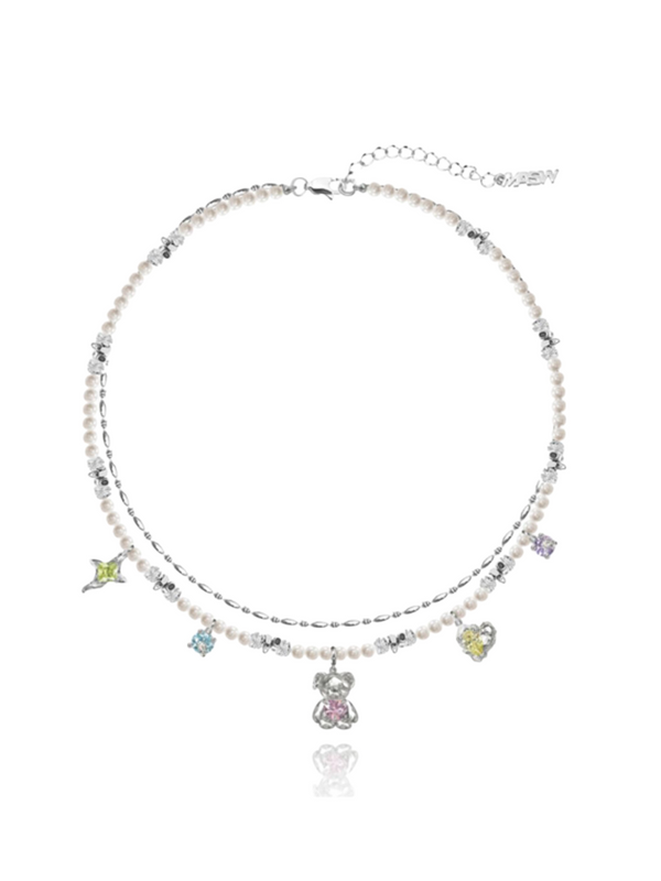 Colorful Pop Bear Necklace