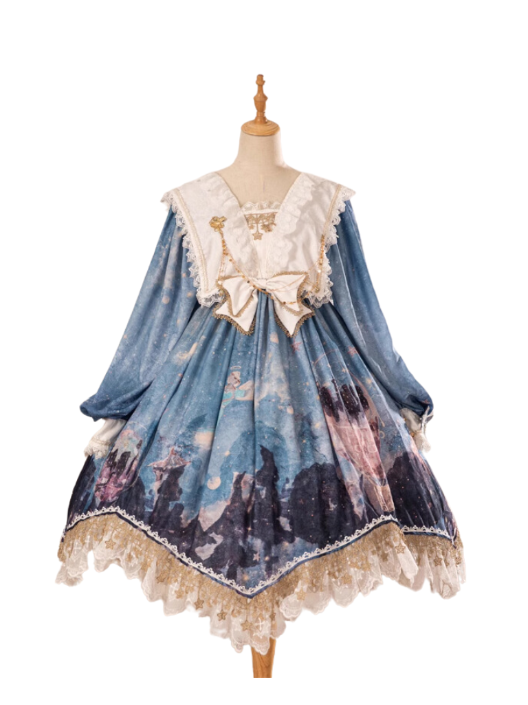 Galaxy Fantasy Thorn Rose Dairy in Lolita Dress