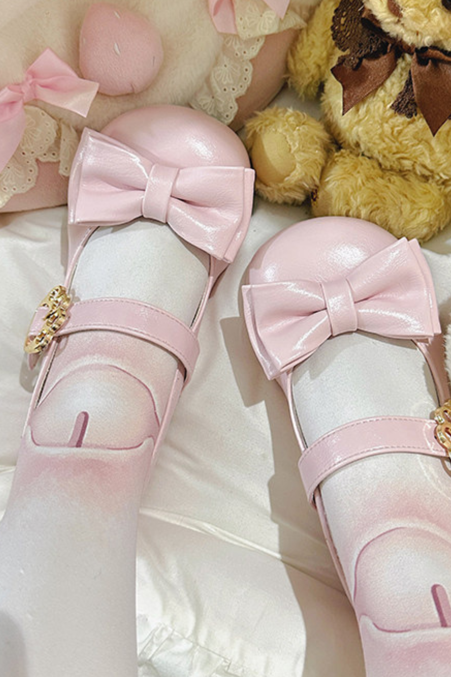 Glossy Ribbon Lolita Shoes