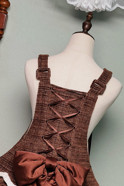 [Deadline for reservations: December 8] Floss Sugar Rabbit Fur Ball Ribbon Suspender Dress