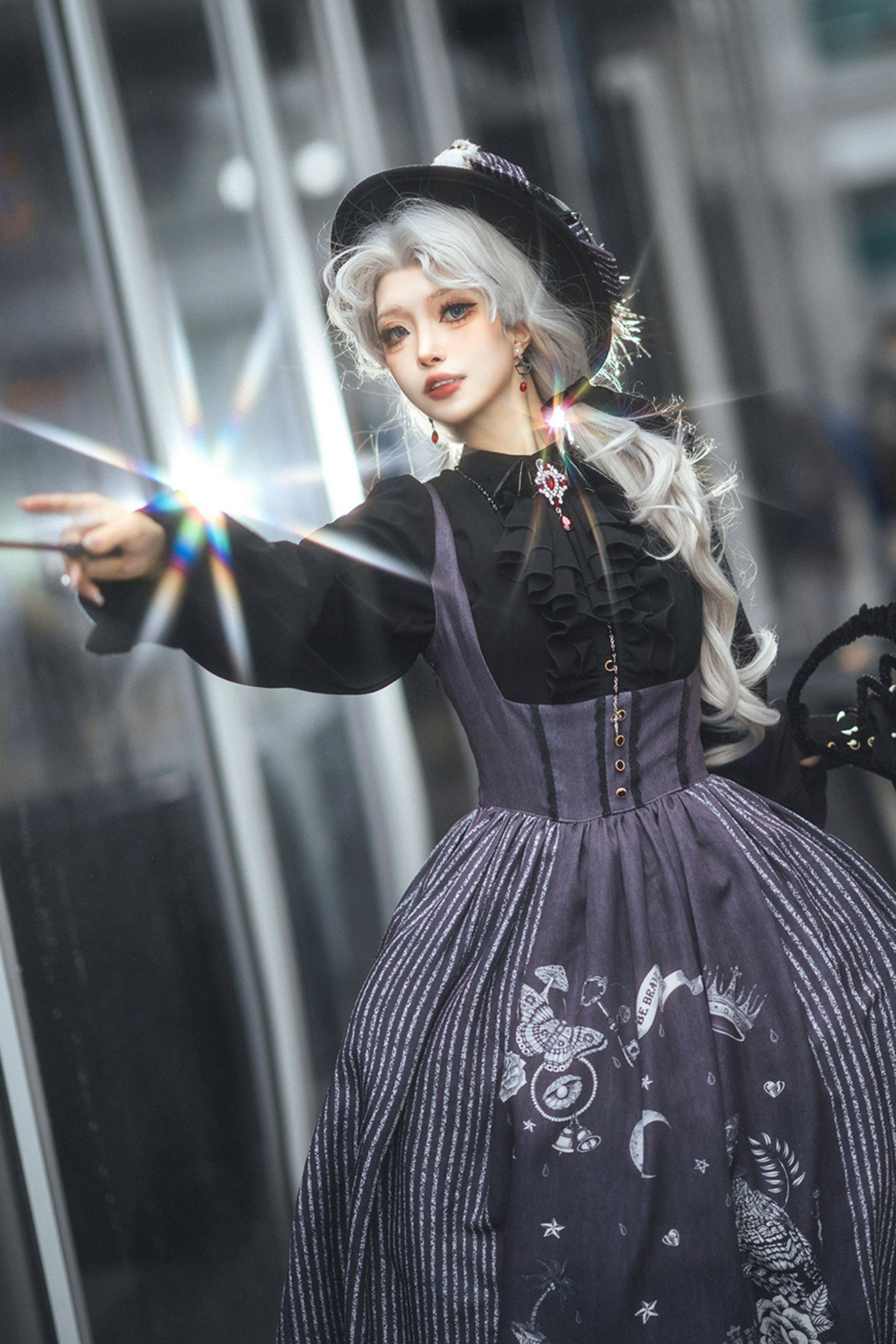 魔法学園レトロエレガントロリータジャンパースカート