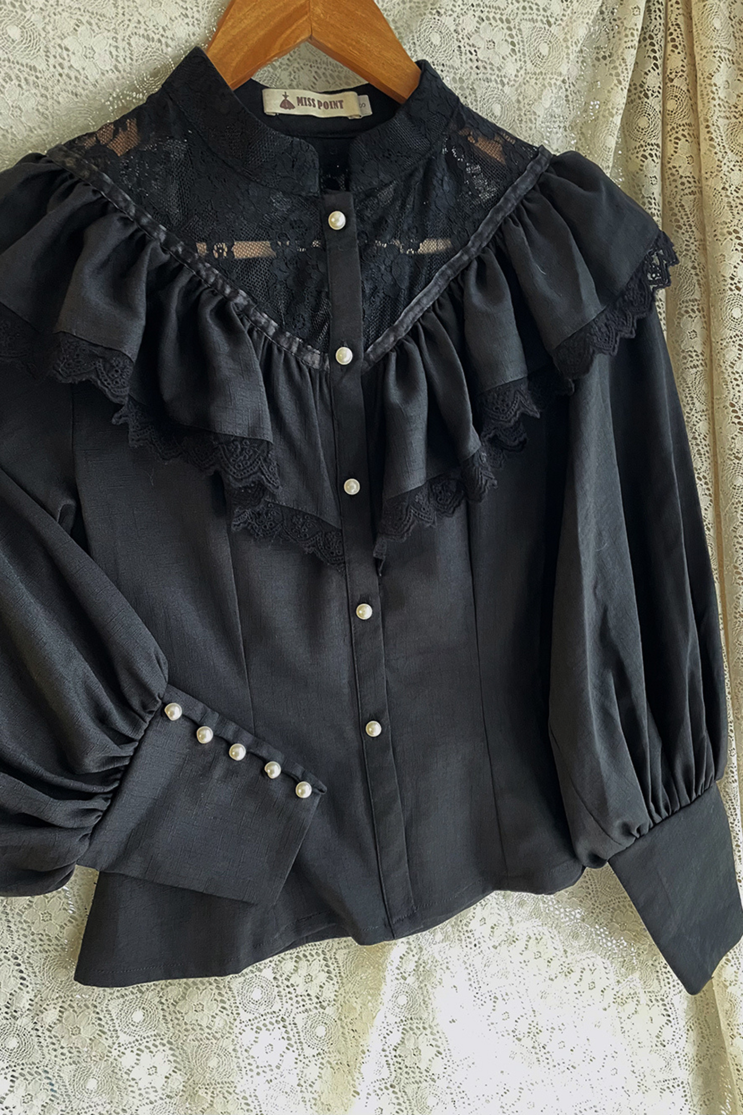 Ketch Wild Rose Stand Collar Lolita Blouse