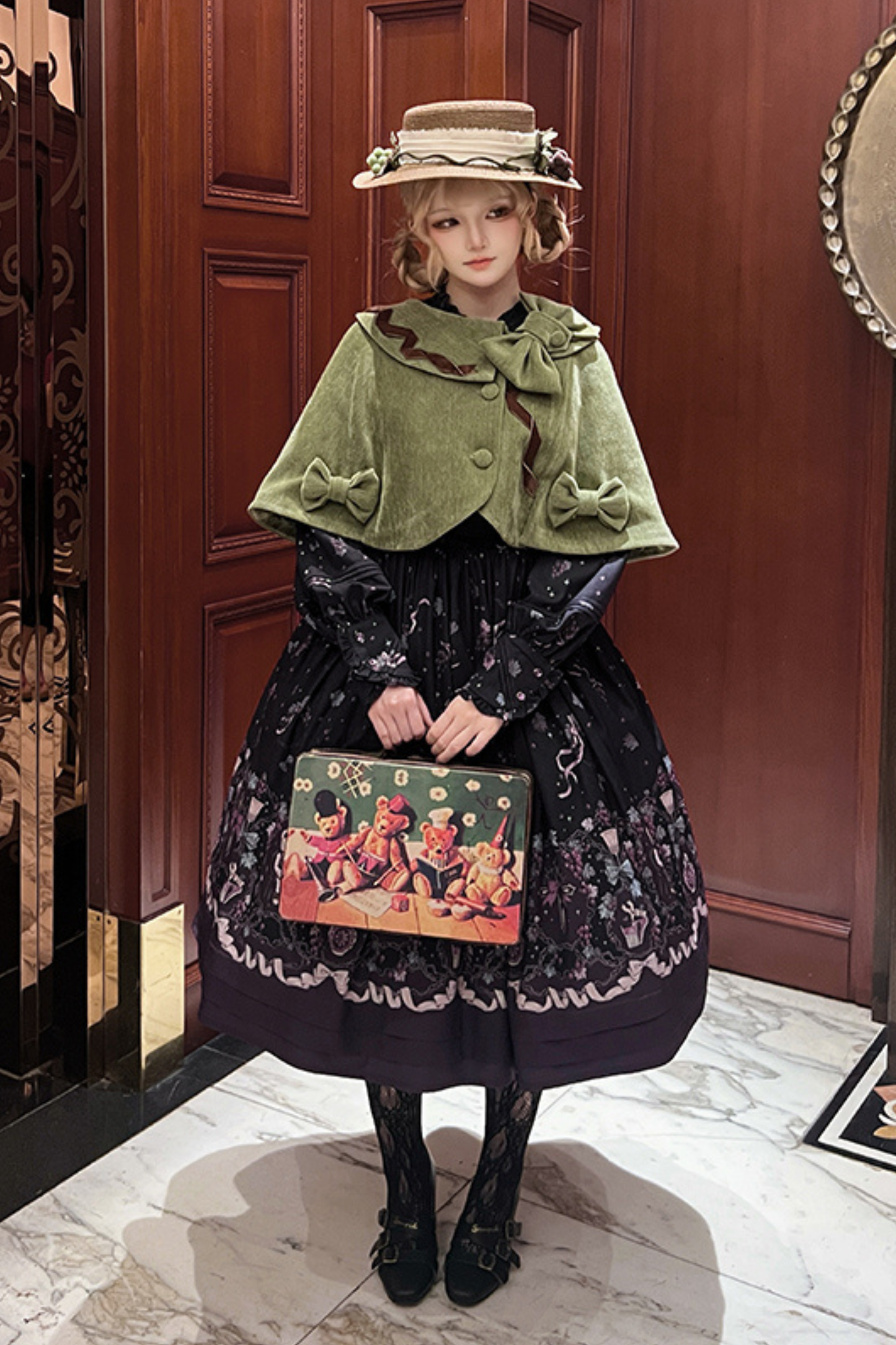 ワイナリーレトロベアロリータドレス