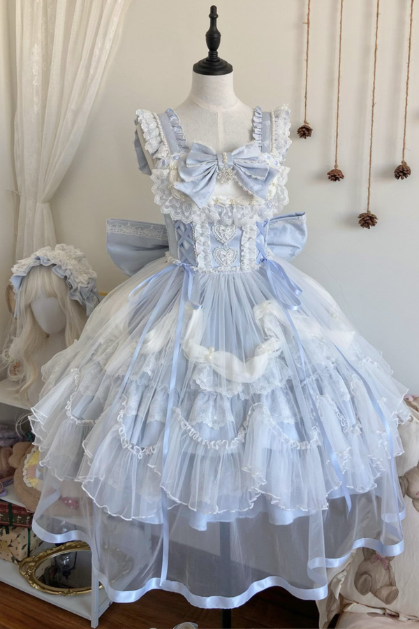 スイートフリルケーキロリータドレス