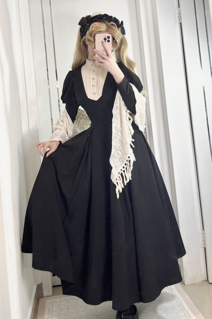 Chic Gothic Flare Long Lolita Dress