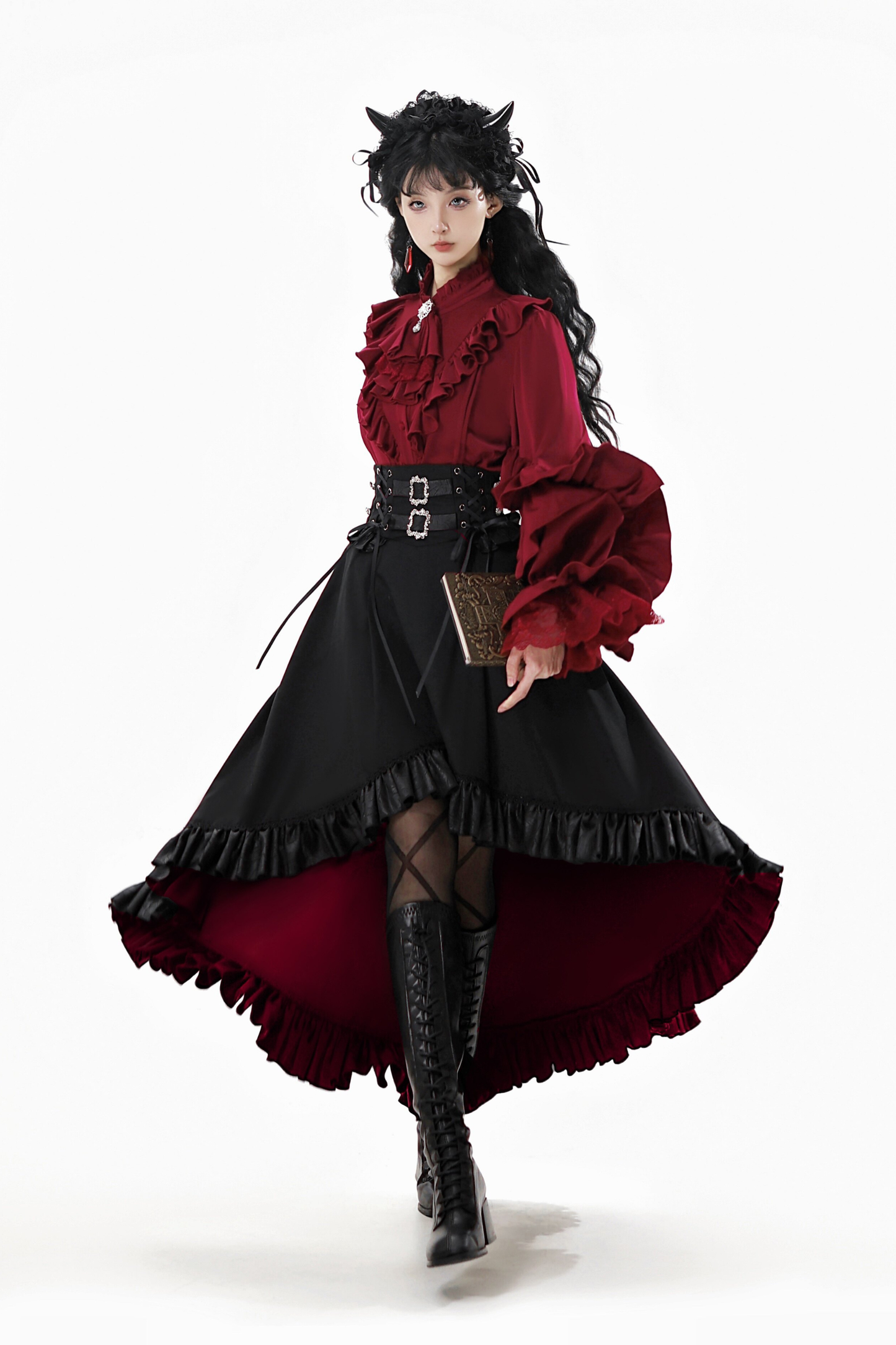 [2월 16일 예약마감] 클래식 로리타 셔츠 + 언밸런스 스커트 + 피쉬테일 스커트 + 반바지