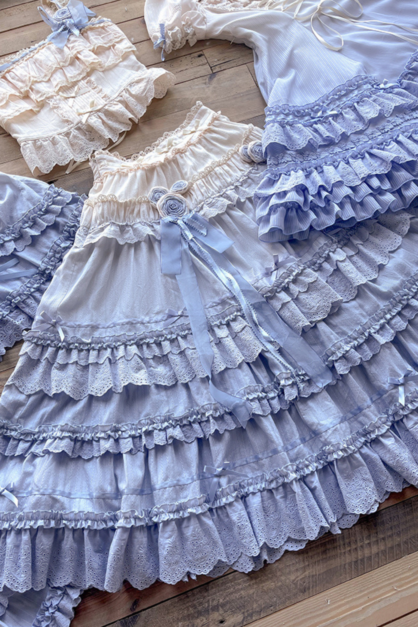 [Reservation Product] Frilled Gradient Princess Lolita Dress Set