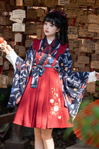 レトロ手毬和装トップス