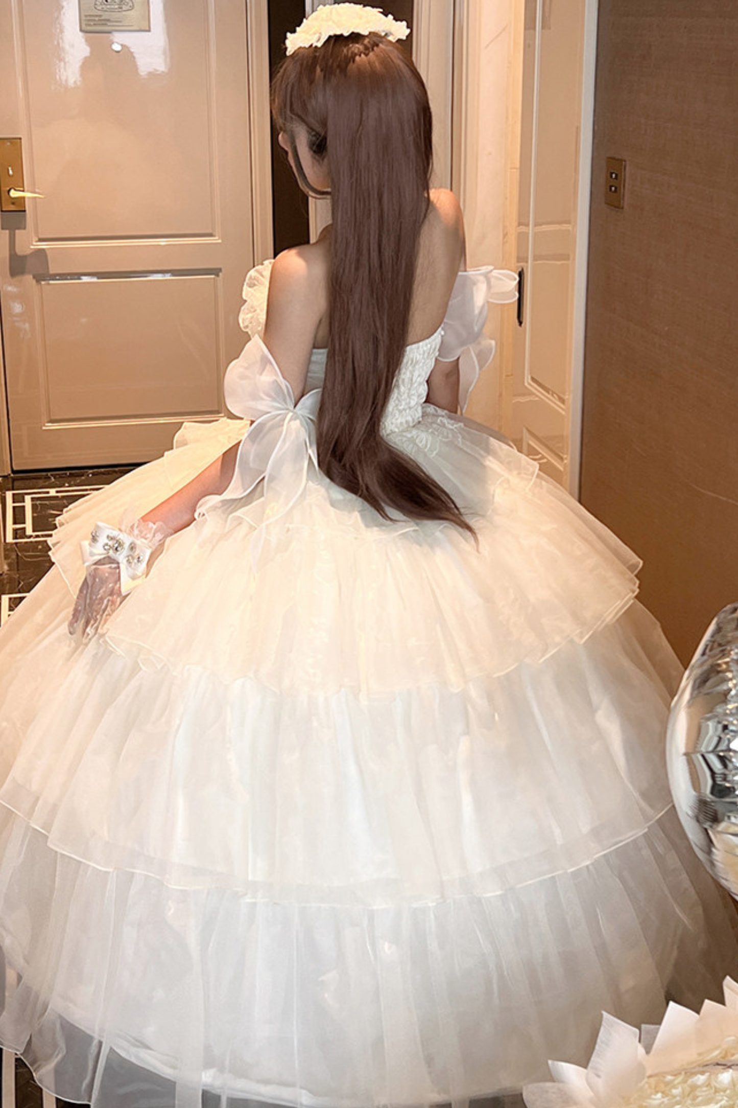 ファーストラブフローラルドレス+スリーブ