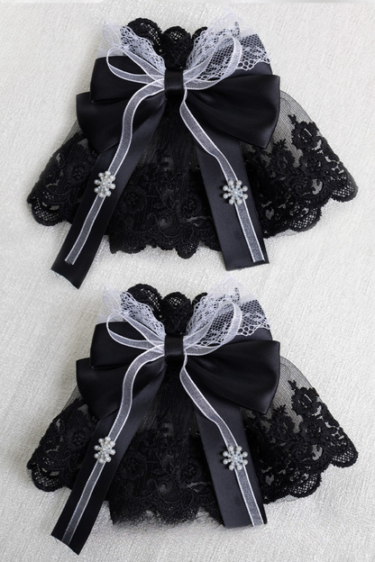 エレガントロリータボンネット+ヘアバンド+リボンクリップ+ハットクリップ+スリーブ