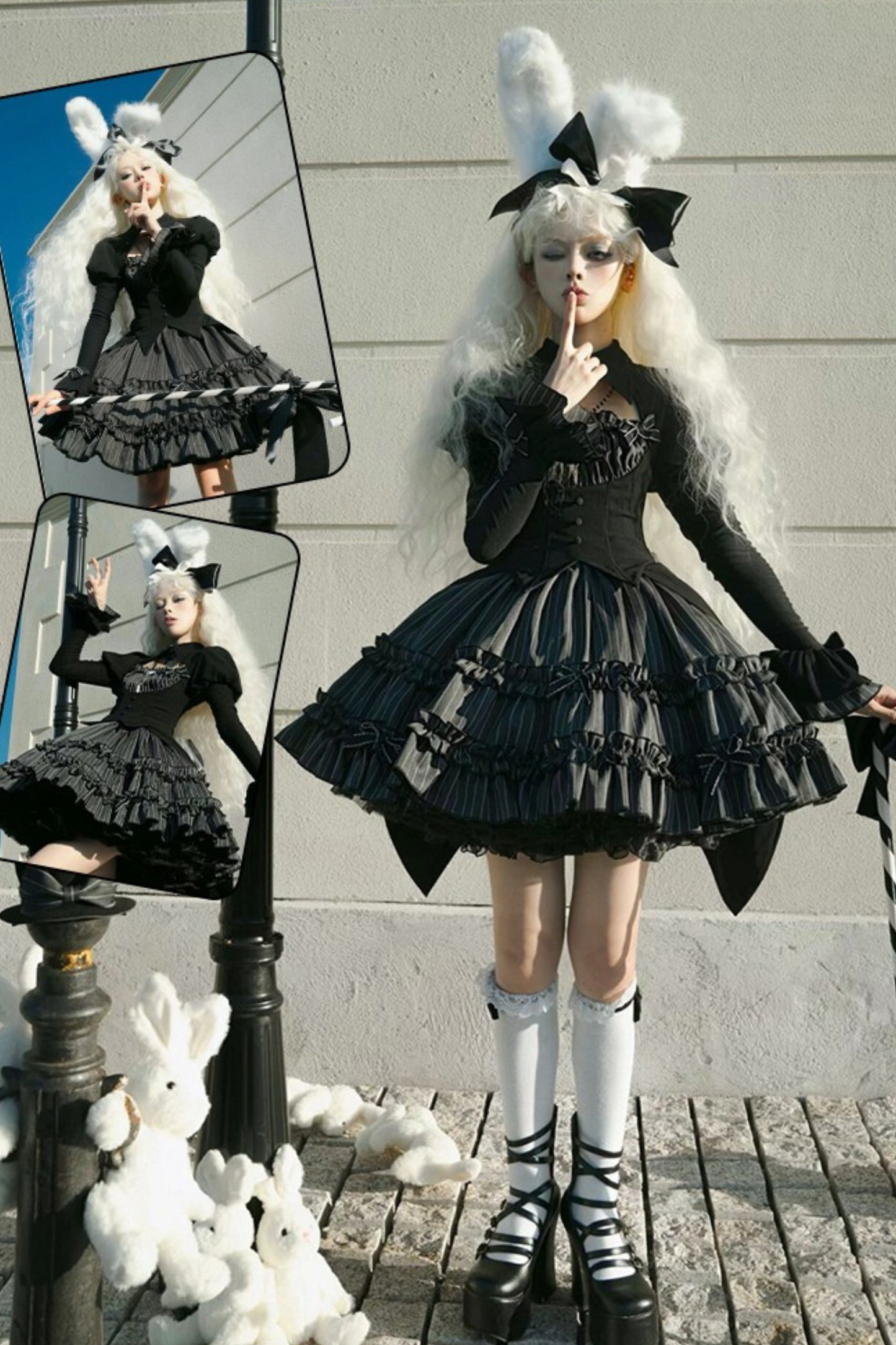 Rabbit Duke Gothic Lolita Dress + Bunny Ear Hat
