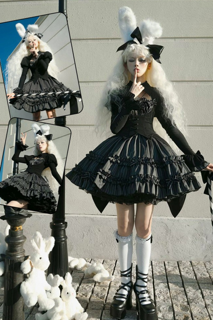 Rabbit Duke Gothic Lolita Dress + Bunny Ear Hat