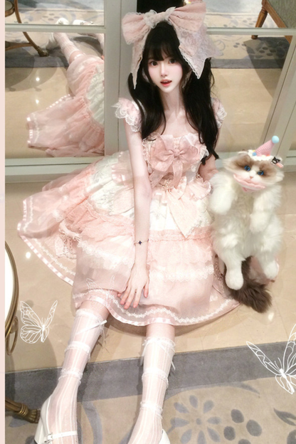 Sweet Princess Lolita Dress + Big Headband