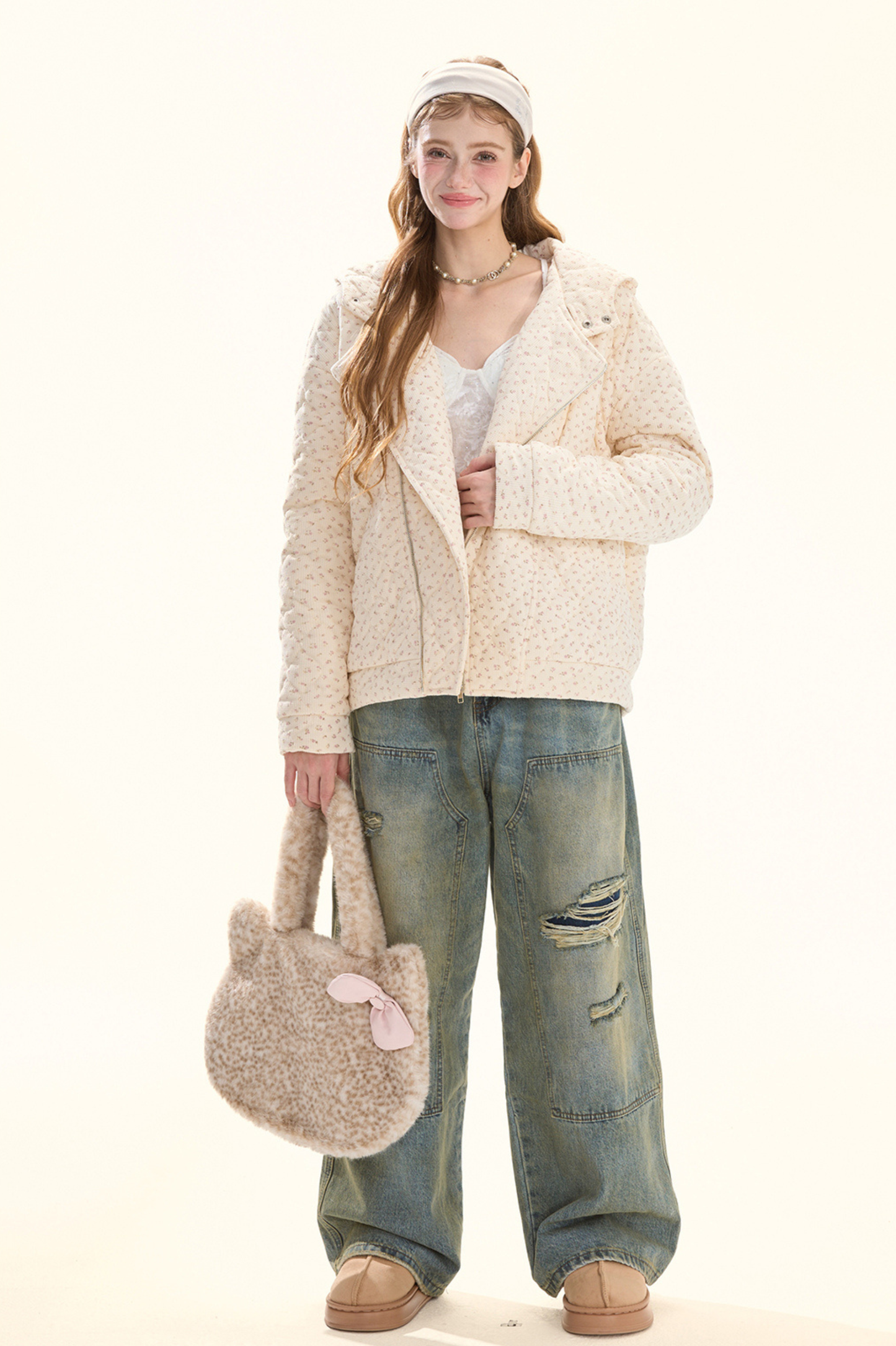 ウォッシュレトロデザインデニムパンツ