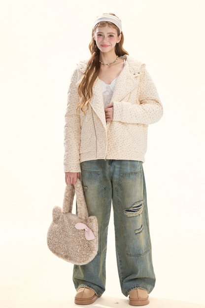 ウォッシュレトロデザインデニムパンツ