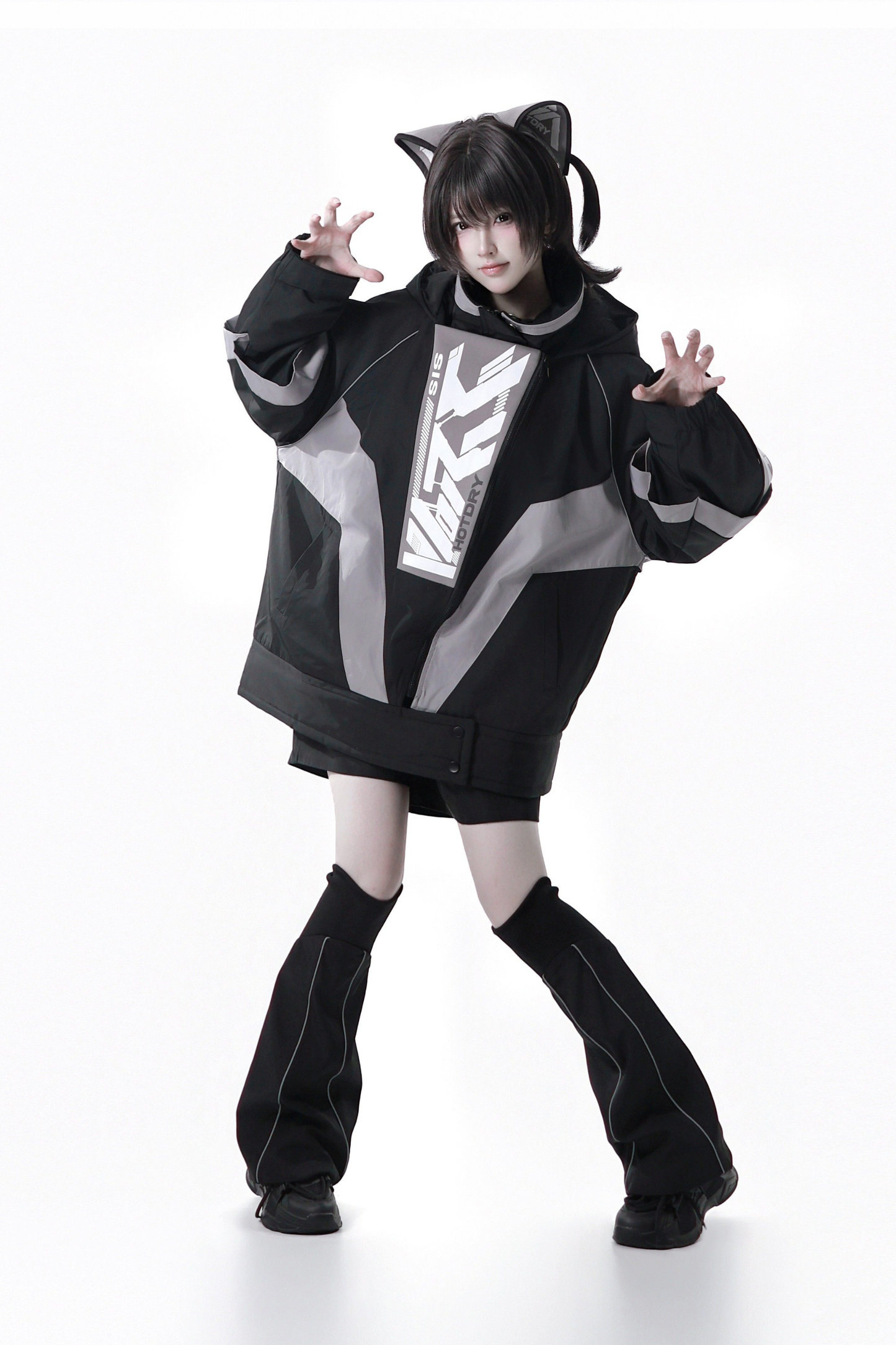 Cyber Loose Jacket + Pants + Leg Warmers + Cat Ear Headband