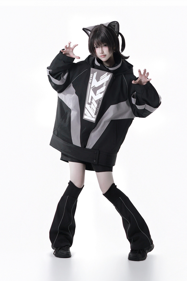 Cyber Loose Jacket + Pants + Leg Warmers + Cat Ear Headband