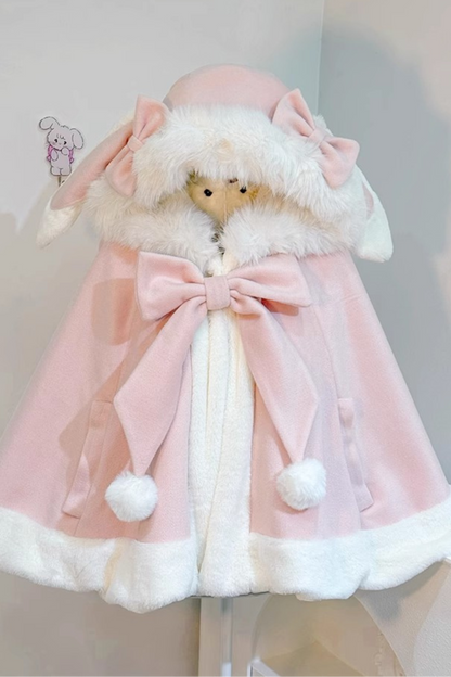 ファーバニーフードマント