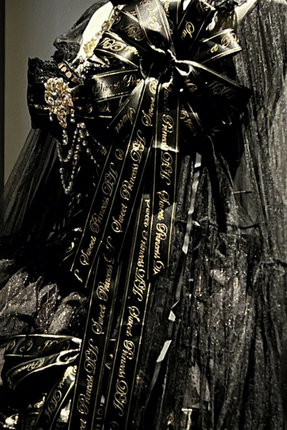 ゴールデンゴシックドレス+チョーカー+スリーブ+バッジ