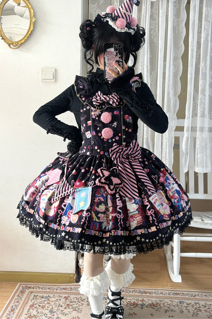 サーカスサスペンダーロリータドレス＋スカート