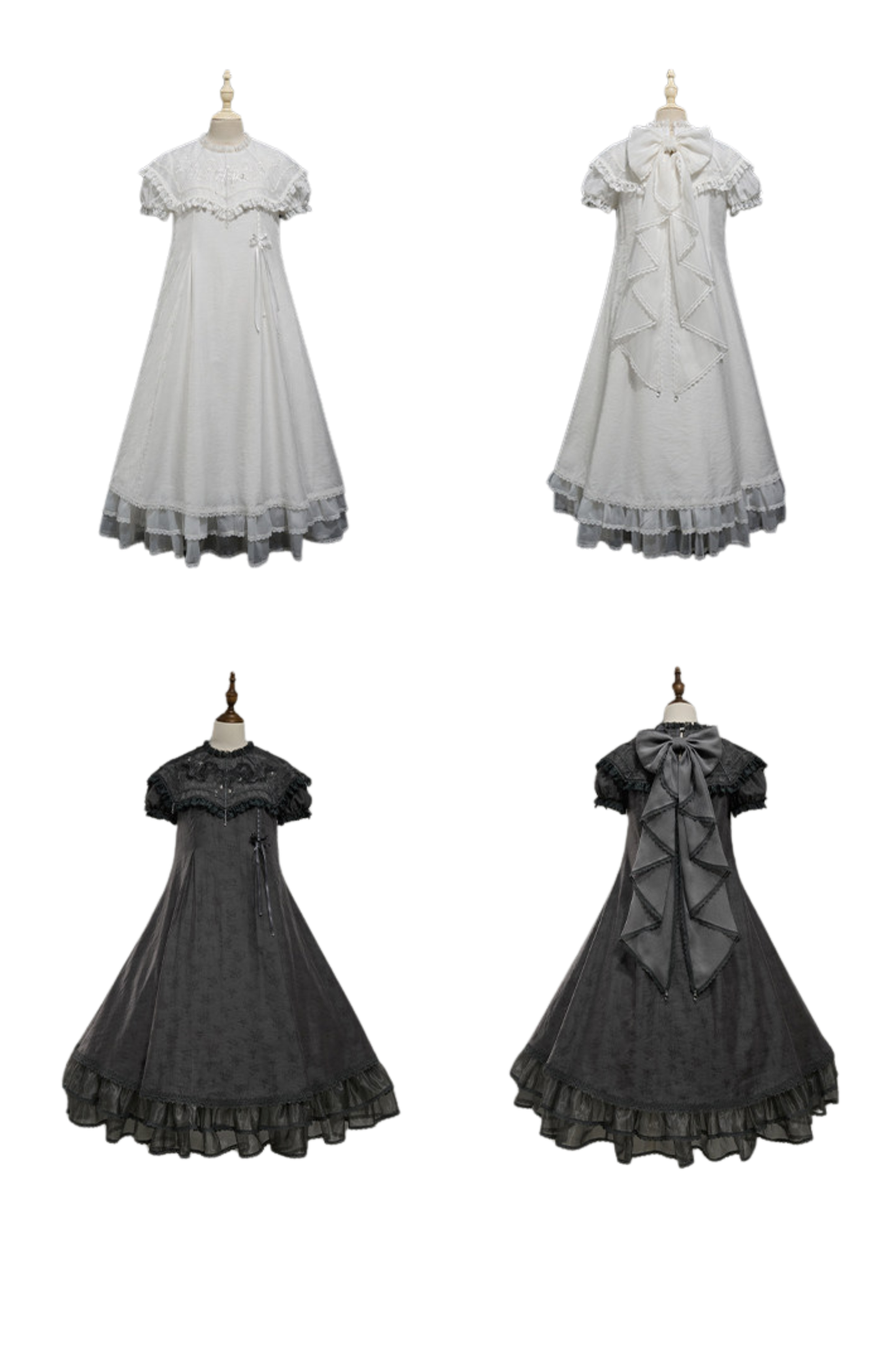 Rainbow Angel Lolita Jumper Skirt + Rainbow Dress + Monochrome Long Dress + Monochrome Jumper Skirt