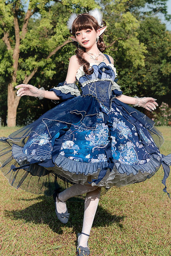 ストラップエレガントチェリーラブロリータJSK＋リストスリーブ＋ネックレス