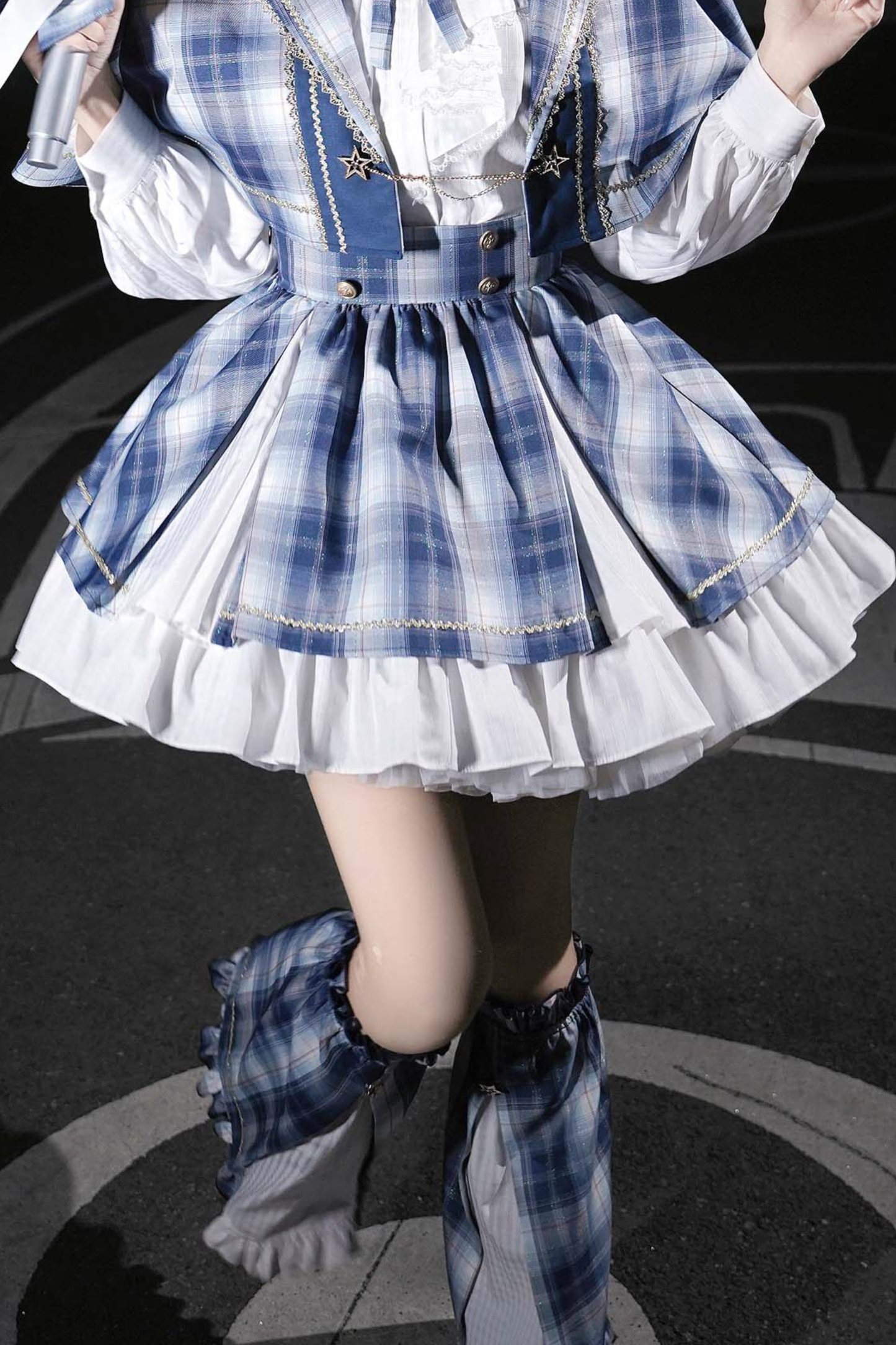 スターライトアイドルコスプレケープ+シャツ+スカート+レッグウォーマー
