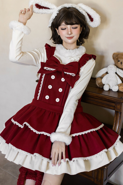 ドールロリータドレス+トップス+アニマルレッグループ+アニマルヘアバンド