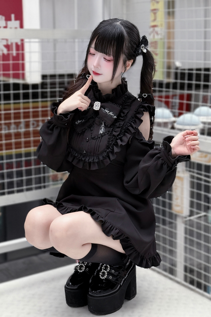 ローズプリンセスオフショルダーフリルリボントップス